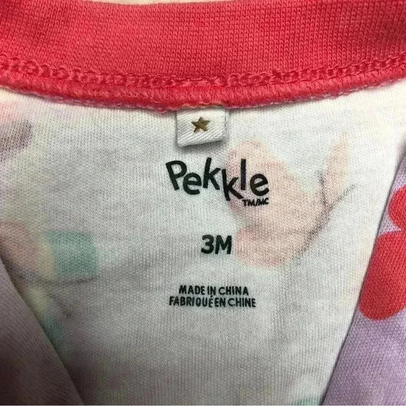 Pekkle Footed Onesie  Pajamas Purple/Pink Size 3 Months - Picture 2 of 16